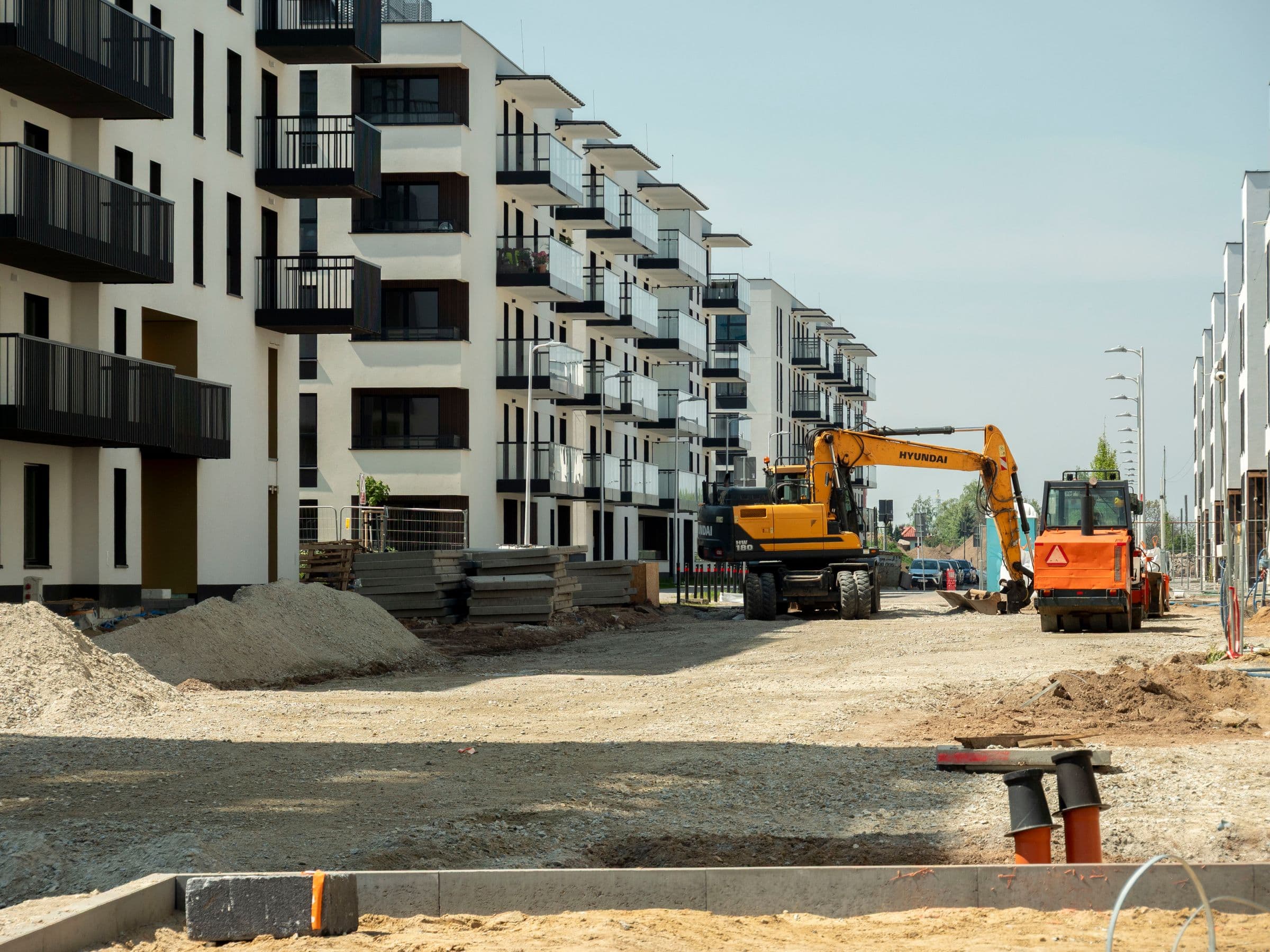 Neues Wohnquartier im Bau